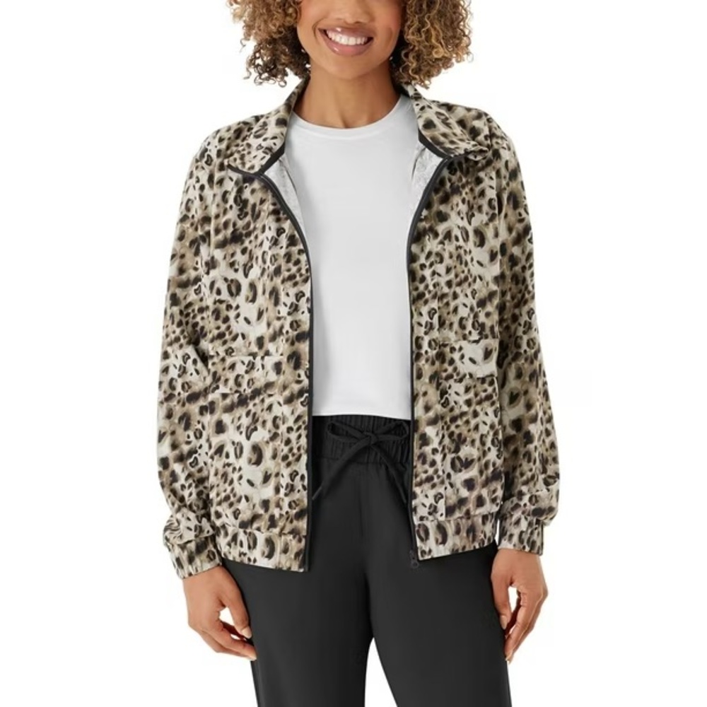 NWT Member's Mark Women's Leopard Print Travel Jacket XL
